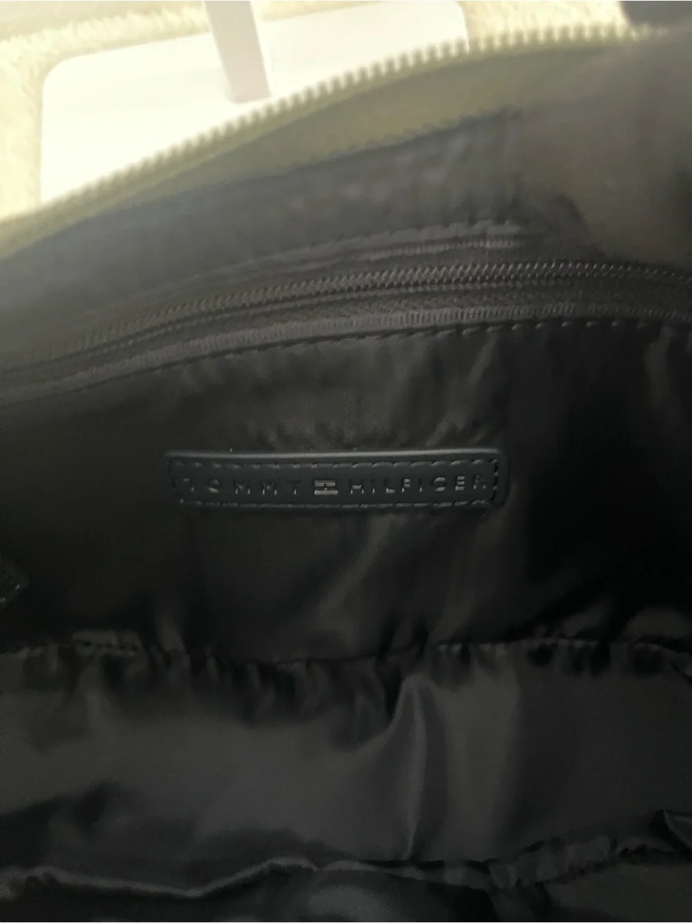 Tommy Hilfiger Olive Shoulder Bag with Gold Logo and Charm